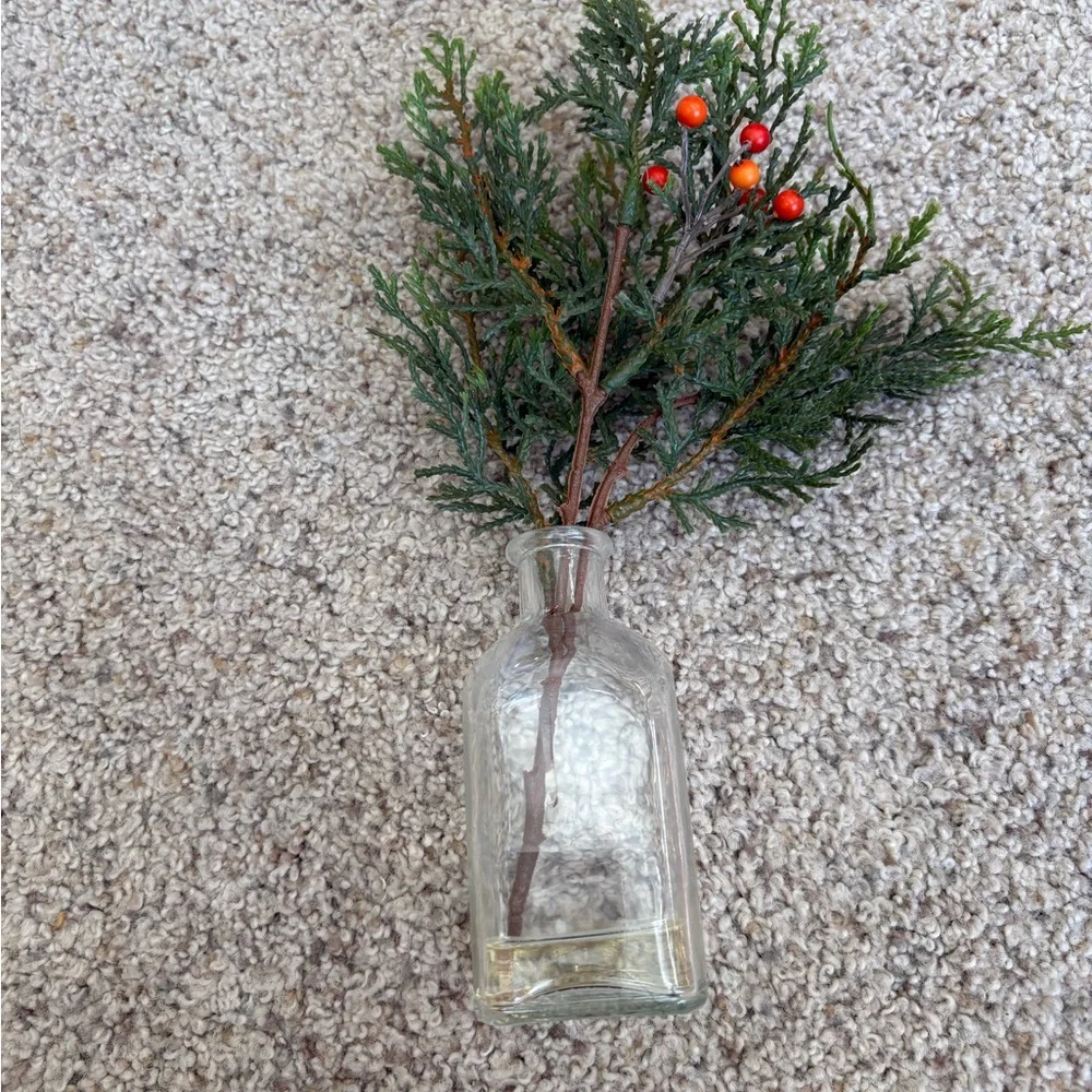 Artificial Plant Home Decor Evergreen Greenery Clear Glass From Target
